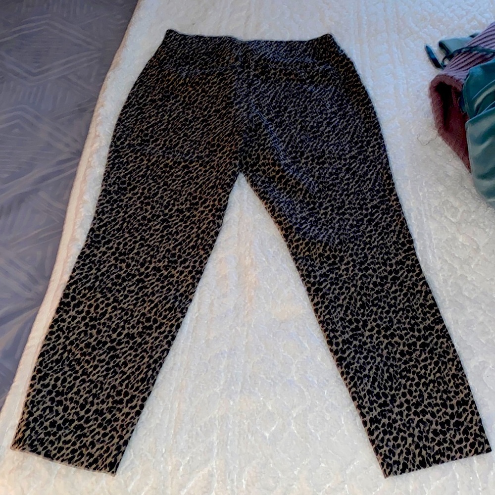 Leopard jagging‘s zip side size 14
